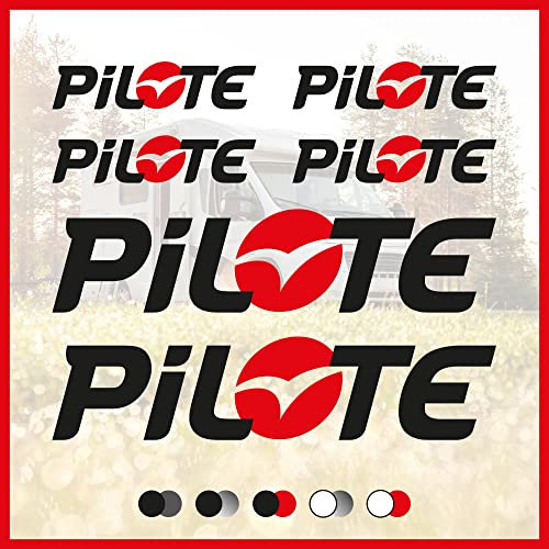Adesivo set loghi “Pilote Logo” per camper caravan roulotte e barche