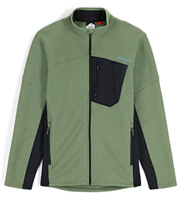 Spyder Herren Bandit Hybrid durchgehendem Reißverschluss Fleecejacke, Pine, M