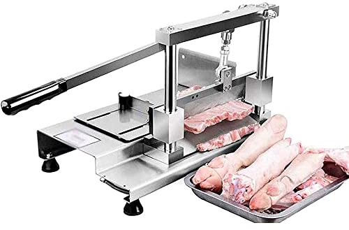 CAJOLI Manuelle Schneidemaschine, Manuelle Schneidemaschine, Manuelle Edelstahl Tischplatte Schneidemaschine, Rinder Und Schaf Rippen Schneidemaschine, Esszimmer, Küche, Fleisch Schneidemaschine
