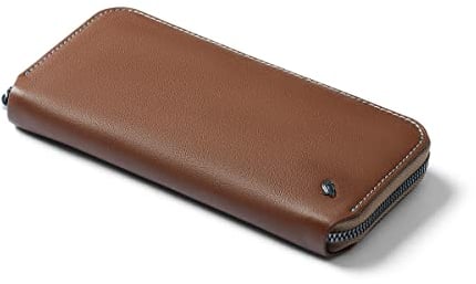 Bellroy Folio (10 – 14+ Karten, 2 Fächer für ungefaltete Geldscheine, einfach zu öffnendes Münzfach mit Magnetverschluss, Smartphone) - Hazelnut