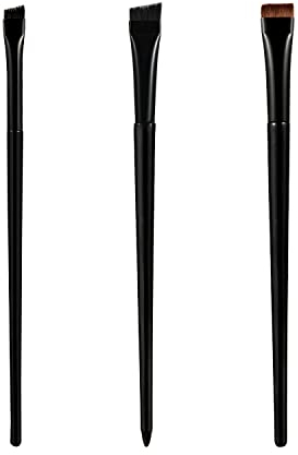 3 Pinceaux pour Eye-Liner à Sourcils, Pinceau Plat Mince pour les Yeux Pinceau à Sourcils Biseauté Pinceau à Sourcils Incliné pour les Cils Sourcils Eyeliner Maquillage des Yeux Cosmétiques