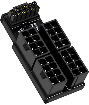 chenyang ATX 8Pin 4 Port zu 12VHPWR ATX3.0 PCI-E 5.0 16Pin Power Modular Adapter 90 Grad UP abgewinkelt