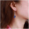 Inateannal Vintage Blauer Saphir Ohrringe Blau Teardrop Kristall Ohrringe Saphir Kristall Tropfen Ohrringe Silber Topas Haken Ohrringe Schmuck Für Frauen Und Mädchen