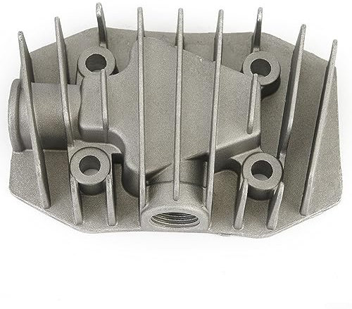 Oniissy Culata de compresor de aire, culata doble de 48 x 72 mm, rosca G1/2 pulgadas, gran mano de obra para compresor de aire