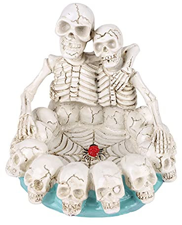 Cooler Totenkopf-Aschenbecher, Totenkopf-Dekoration, Gothic-Stil, Totenkopf-Aschenbecher, Ornamente für Heimdekoration, Halloween-Geschenk, Weihnachten, Totenkopf, Kunstwerk, Geschenke (Totenkopf –
