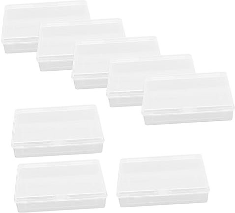 ibasenice 16 STK Aufbewahrungskiste Klar Karten Organisieren Spielaufbewahrung Gehäuse Für Spieldecks Behälter Mit Deckel Chaos-smaragde Sternenreiche Poker-Fall Schmuckkästchen Plastik Korn