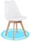 Dekohome Sillas de Comedor, Sillas de Cocina Nórdicas con Asiento Blando, Tapizado y Patas Resistentes de Madera de Haya, 1 Silla, Blanco
