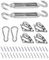 Maxesla Awning Attachment Set, M6 Heavy Duty Sun Sail Shade Hardware Kit, 304 Stainless Steel Sun Shade Sail Fixing Kit for Garden Triangle, Square, Rectangle Sun Shade Sail Fixing Accessories