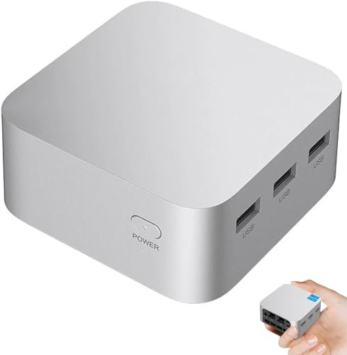 Mini PC Computer Win 11pro, Alder Lake-N100 Quad Core Quattro Thread, Supporto Micro Pc 4k Uhd, Dual Gigabit Ethernet, 3 HDMI, Wifi 2.4g/5g, Bt4,Eu,8G+256G