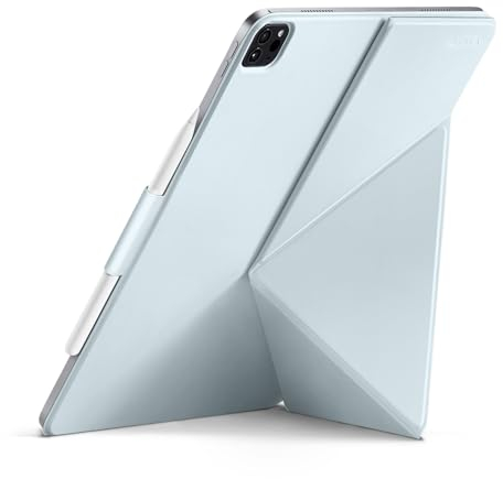 PITAKA Coque pour iPad Pro 11 2024 M4 Coque Magnétique pour iPad Pro 11 5e Génération Housse de Protection Ultralégère avec Porte-Stylo iPad Stand Multi-Angle en PU Cuir Bleu [MagEZ Folio 2]