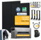 Balkonkraftwerk mit Speicher Solix Solarbank 2 E1600 Pro, 4 MPPT 2400W Solareingang, mit JaSolar 880W(+264) Full Black Bifaziale Solarmodule und Smarten Zähler mit 2 Sets Halterung für Flachdach