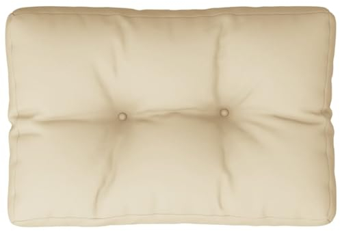 vidaXL Coussin de Palette Beige 60x40x12 cm Tissu