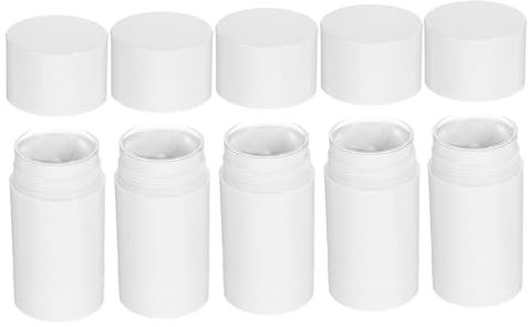 BELLIFFY Pp-flaschen 5er-pack Drehbares Bodendesign Für Selbstgemachte Lippenbalsame Und Parfüms
