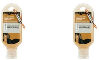 Palm Safe Millionaire Alcohol Hand Sanitiser 60 ml Clip Bottles (Pack of 2)