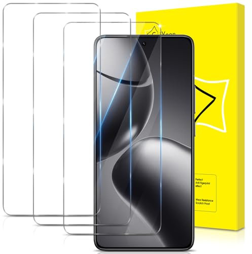GiiYoon-3 Piezas Protector de Pantalla para Xiaomi 14T/Xiaomi 14T Pro 5G Cristal Templado, [Sin Burbujas] [Cobertura Completa] [9H Dureza] Vidrio Templado HD Protector Pantalla