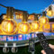 Ollny Festoon Lights Outdoor Garden 30m, String Lights Mains Powered, 50+2 G40 Shatterproof Bulbs, Waterproof Fairy Lights with RF Remote/Timer/3 Modes for Outside Wedding Party Patio Decorations