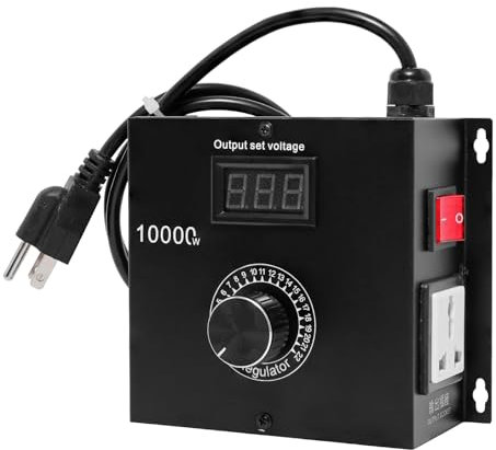 GRDM 10000W High Power SCR Voltage Regulator, 120V-220V AC Variable Speed Controller for Motor & Fan, 22A Heavy Duty Electric Speed Control Tool for Heaters, Stoves and Electric Tools