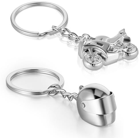 GEEHUA Motorrad & Motorradhelm Schlüsselanhänger, Metall Auto Keychain Anhänger Deko Motorradfahrer Geschenkidee Biker Geschenk Schlüsselanhänger Anhänger Feiertagsgeschenke