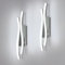 Comely Lámpara de Pared LED Interior de 2 piezas, lámpara de pared interior moderna de 14W 1575LM, Iluminación Aluminio pared de dormitorio de Sala de estar, luz blanca de 6500K, Plata, 41cm