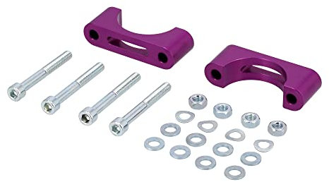 Set: CNC Klemmstücke für Schutzblech, Violett eloxiert, für Scheibenbremse - für Simson S50, S51, S70, SR50, SR80
