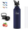 Gourde- 500ml- Bouteille Isotherme, Anti Fuite, Gourde Inox, Double Isolation, Gourde Paille, 24h Froid & 12h Chaud, Gourde Acier Inoxydable, Sans BPA, Gourde Reutilisable, pour École, Voyage, Camping