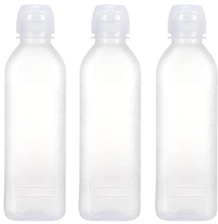 Fonyiunce 3 Pcs Plastic Squeeze Bottle, 300ML Squeeze Bottle with Caps, Clear Condiment Dispenser, Leak Proof and BPA Free for Ketchup, Mustard, Mayo, Spicy Sauces