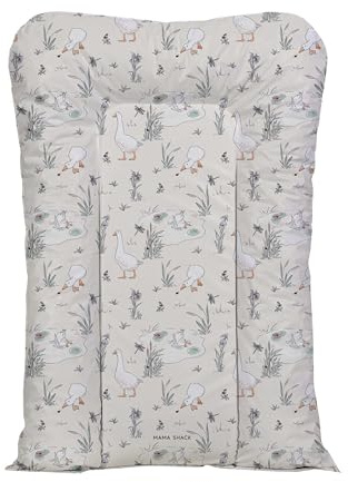 Nest Changing Mat by Mama Shack - Baby Changing Mat with Raised Sides - Waterproof - Fits Most Baby Changing Tables - 67 x 46 cm (Goose & The Ladybird)