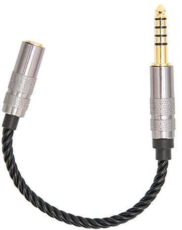 RASTKY TA‑ZH1ES Vergoldetes Symmetrisches Kopfhörer-Adapterkabel von Stecker zu Buchse für Musikbegeisterte, 4-Draht-Struktur für IBasso DX160 Player