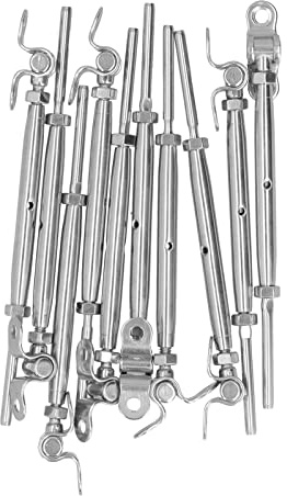 Jxngery Kit de garde-corps de câble en acier inoxydable Kit de matériel de garde-corps de câble à angle réglable pour rampes d'escalier (1/8)