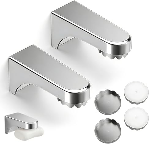 Jaboneras Magnéticas sin Taladrar, Soportes de Jabón Fáciles de Usar, Montaje en Pared de Color Plateado, Adecuadas para Espejos, Azulejos, Vidrio y Otras Superficies Lisas - Ideal para el Hogar y la
