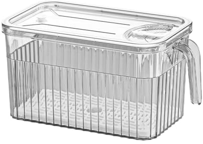 YIXANNX Refrigerator Case Stackable Drawers Reduce Refrigerator Odor And Clutter PET Fridge Fruit Storage Containers Fresh Boxes, Transparent