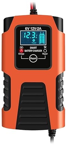 Caricabatterie For Auto 6v12v Multiuso Pedale Batteria Al Piombo Accessori For For Moto Facile Da Usare(Red)