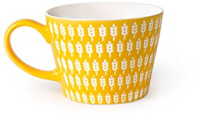 Excelsa Enjoy Lot de 1 tasse jumbo en porcelaine, jaune, 1 unité