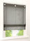 1er-Pack Raffrollo mit U-Haken Weiß Transparent Voile Ösenrollo Vorhang (BxH 120x130cm, Dunkel Grau)