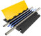Pyle Hose & Cable Protection Ramp - Extra Heavy Duty Four Channel Extra Large Opening For Water Hose Car Truck Pedestrian Ramp Supports 55000 Lbs, Flip-Open Cover, 31.5” x 23.2” x 3.14”
