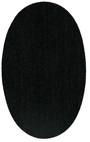 Haberdashery Online 6 rodilleras tejanas termoadhesivas de plancha. Coderas para proteger tu ropa y reparación de pantalones, chaquetas, jerseys, camisas. 16 x 10 cm. (43. Tejano negro)