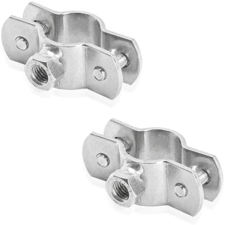 PRIOstahl® Rohrschellen aus Edelstahl V2A f. Stockschrauben - Rohrhalter Rohrbefestigung Rohr (3/8 Zoll, 16-24mm, 2 Stück)
