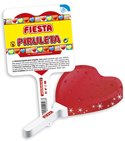 FIESTA Piruleta Helada Golosina Líquida Congelable Sabor Cereza - Caja de 30 unidades