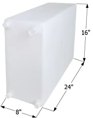 ICON 12731 Fresh Water Tank, WT2467, 30x16x8, 15 Gal., w/ 1/2 Fittings