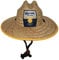 Concept One Corona Chapeau de Sauvetage en Paille Extra avec Logo doublé à Large Bord Soleil, Taille Unique Homme