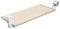 FIX&EASY Tastaturauszug klemmbar mit Tastaturablage 600X400mm buche Holz massiv, Tischklemmen höhenverstellbar weiss, Schienen verzinkt 400mm, Auszug für Tastatur Maus Keyboard und Laptop Ablage