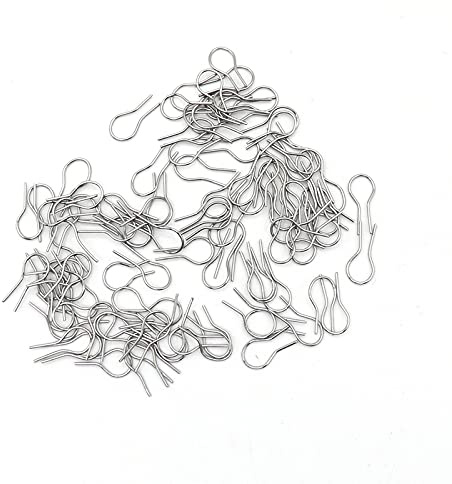Resistencia a altas temperaturas de alambre de tungsteno colgante gancho de disparo anillos de salto de cerámica ornamento suspensión en forma de U ganchos (100 piezas)
