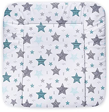 Balbina® Wickelunterlage Wasserdicht Wickeltischauflage Wickelauflage baumwolle 60x70 cm Magic Sterne