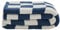 YT-KOKE Vintage Karierte Gestrickte Wurfdecken, Leichte und Weiche Geometrische Decke, Lässige Decke Geeignet für Frauen und Männer (Blue)