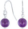 Einfache Runde Perlen Ohrringe In Hellem Lila Amethyst Mit Französischem Fischhaken Für Frauen 925Er Sterlingsilber Februar Geburtsstein