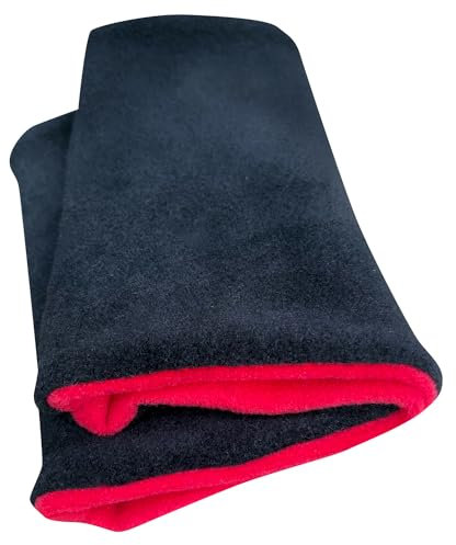 Wollhuhn Warmer Jungen/Mädchen UNSER WÄRMSTER Winter Loop/Schlauchschal/Schlupfschal Zwei Lagen Fleece Zum Wenden (Schwarz/Rot)