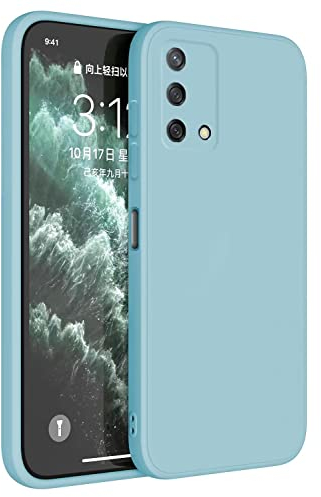 Topme Handyhülle Hülle Fur Oppo A74 (4G) (6.43 Inches) Case Schutzhülle, Hautschutz Aus TPU Silikonhülle - Hellblau