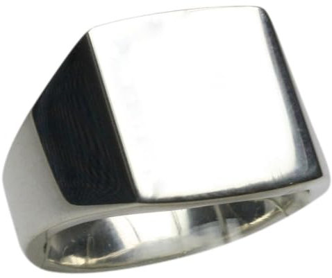 Massiver Siegelring aus 925 Silber mir Gravurplatte, Größe:53 (17 mm)