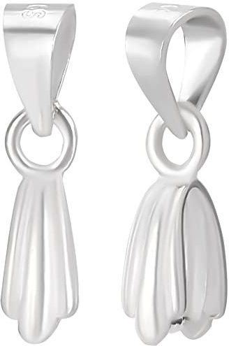 Beebeecraft 10 Stück/Box Anhänger Klemmschlaufe 925 Sterling Silber Eispickel Klemmschlaufe Anhänger Verbinder Für Halskette Schmuck DIY Handwerk
