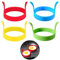 4 Pcs Silicone Egg Rings, 3.15 Inch Non Stick Fried Egg Moulds, Perfect Fried Eggs, Round Egg Ring, Mold Non-Stick Fried Egg Ring, Egg Cooking Rings, Heat-Resistant Pancake Handle Mould.